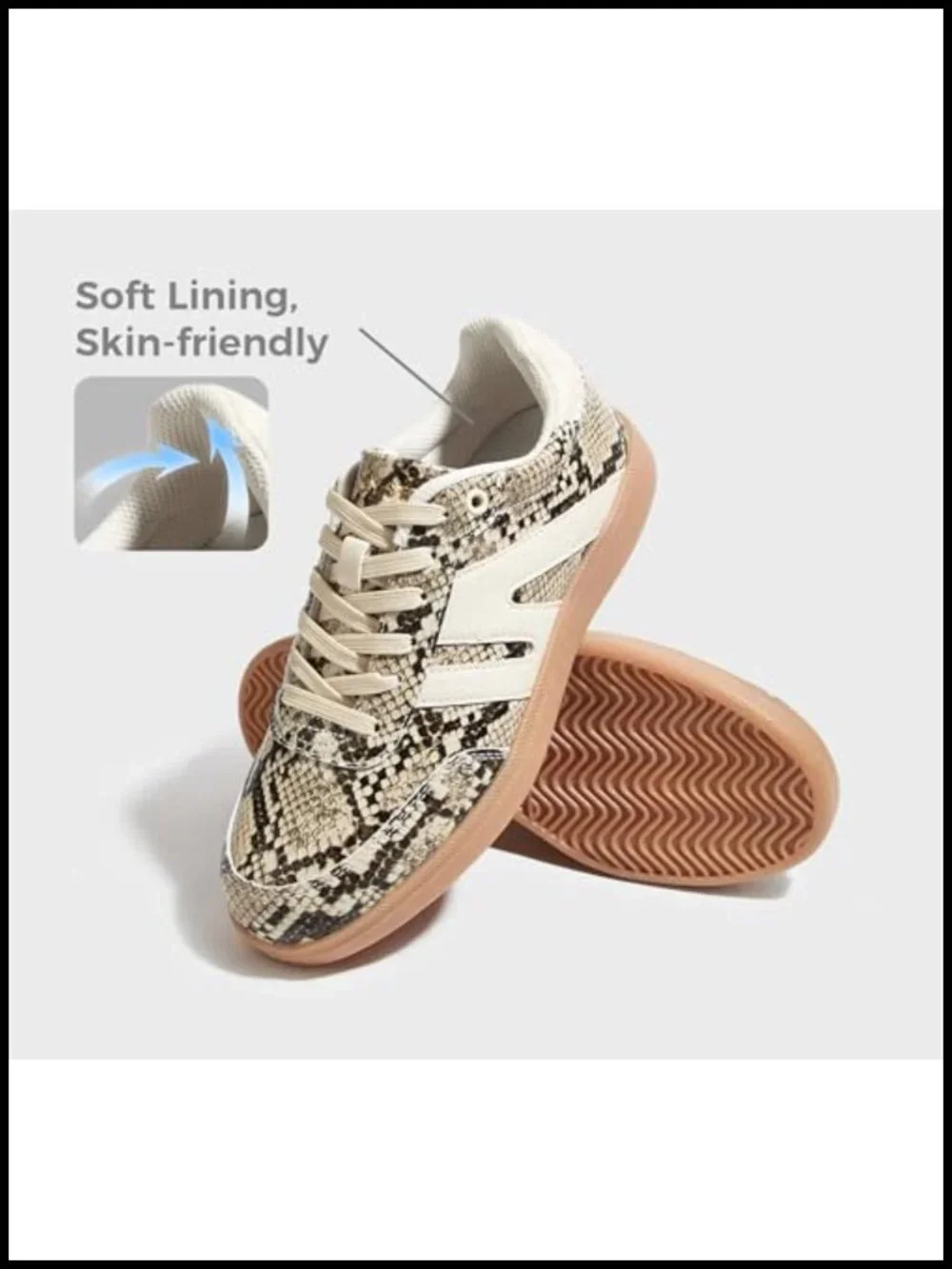 Women's Retro Sneakers Genuine Leather Casual Skate Shoe Anti Slip